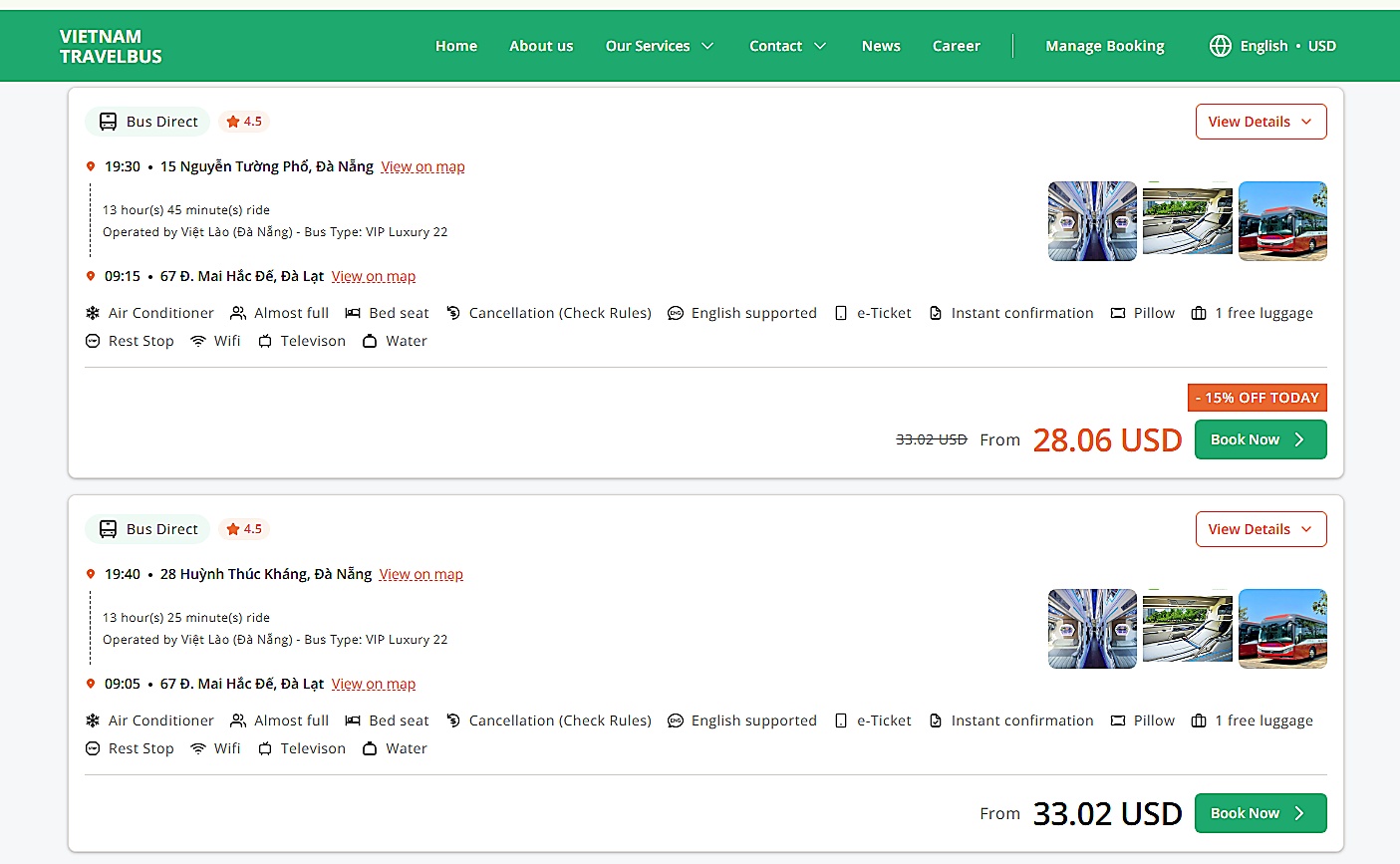 Book your bus tickets online in just a few clicks at Travelbus.vn